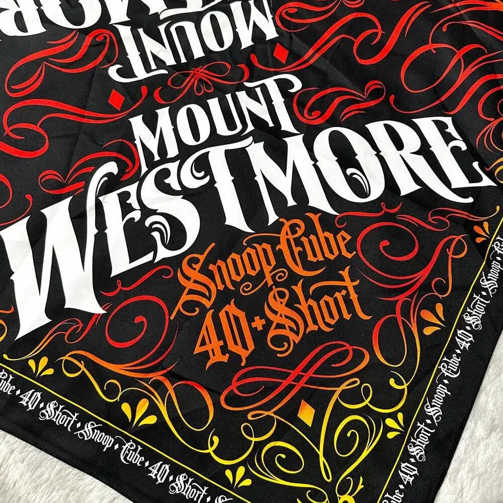 NEW Mount Westmore Logo Snoop Cube 40 Short Bandana Red 24